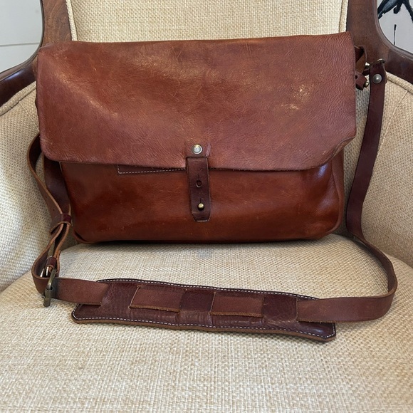 Whipping Post Tanned Leather Messenger Bag handmade